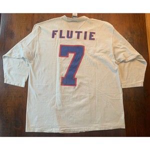 Vintage Rare 90s Doug Flutie Buffalo Bills #7 3/4 T Shirt Pro Player Size XL